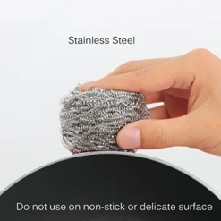 Svampar & Dukar-Skrubbsvamp i rostfritt stål, Skursvamp - 12 st i förpackningen