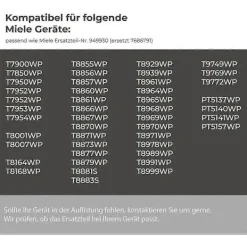 Torktumlare-Skumfilter Kompatibla med Värmepumpstorktumlare, Set om 2, Återanvändbara, Kompatibla med T8861WP och T8964WP