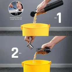 Dammsugare & Tillbehör-Sladdlös bildammsugare, 4-i-1 mini portabel dammsugare, hög effekt 19000Pa, svart sladdlös handdammsugare