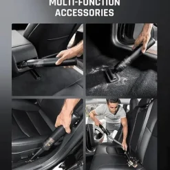 Dammsugare & Tillbehör-Sladdlös bildammsugare, 4-i-1 mini portabel dammsugare, hög effekt 19000Pa, svart sladdlös handdammsugare