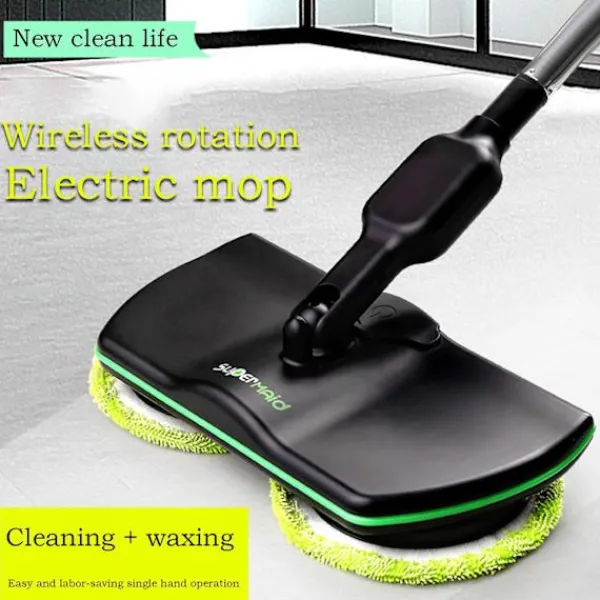 DMstore Städmoppar-Sladdlös Elektrisk Mopp - Kraftfull Golvrengörare för Trä- och Kakelgolv