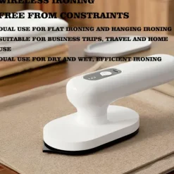 Strykjärn-Sladdlös Handhållen Mini Strykjärn - Portabelt och hopfällbart stryksystem med 90° roterande stryksula och litiumbatteri (ingen kontakt krävs), vit. | Fyndiq