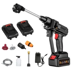 FJORD Städmaskiner-Sladdlös Högtryckstvätt 60Bar 300W Högeffekts Tvättmaskin med Uppladdningsbart Batteri 6in1 Munstycken fo AU