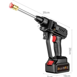 FJORD Städmaskiner-Sladdlös Högtryckstvätt 60Bar 300W Högeffekts Tvättmaskin med Uppladdningsbart Batteri 6in1 Munstycken fo AU