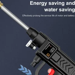 FJORD Städmaskiner-Sladdlös Högtryckstvätt 60Bar 300W Högeffekts Tvättmaskin med Uppladdningsbart Batteri 6in1 Munstycken fo AU