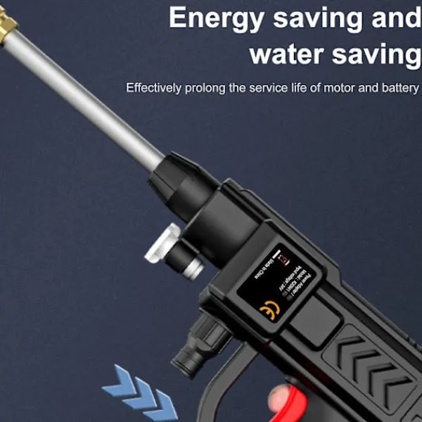 FJORD Städmaskiner-Sladdlös Högtryckstvätt 60Bar 300W Högeffekts Tvättmaskin med Uppladdningsbart Batteri 6in1 Munstycken fo AU