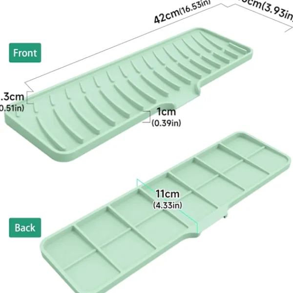 Svampar & Dukar-Smal Avrinningsmatta, Silikonkranmatta, Diskbänksunderlägg, Avloppsskyddsmatta