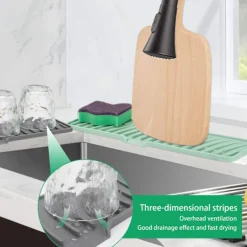 Svampar & Dukar-Smal Avrinningsmatta, Silikonkranmatta, Diskbänksunderlägg, Avloppsskyddsmatta