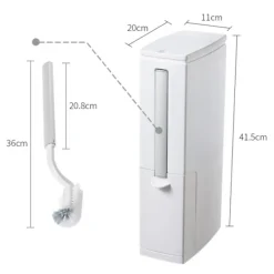 LBSS Soptunnor-Smal papperskorg med toalettborste Slittålig toalettborste för badrum