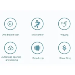 LBSS Soptunnor-Smarts Sensor papperskorg med lock Stor kapacitet Slitstark papperskorg för badrum Toalett