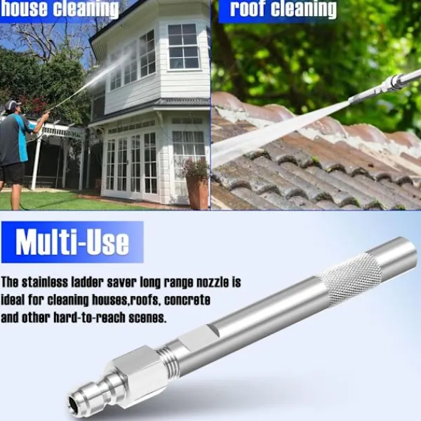 unbranded Högtryckstvättar-Snabbkopplande Munstycke Högtryckstvätt Tillbehör Rostfritt Stål Textur