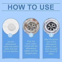 Rengöringsmedel-Snabbt Verkande Avloppsrengöringstabletter - 20-pack för kök