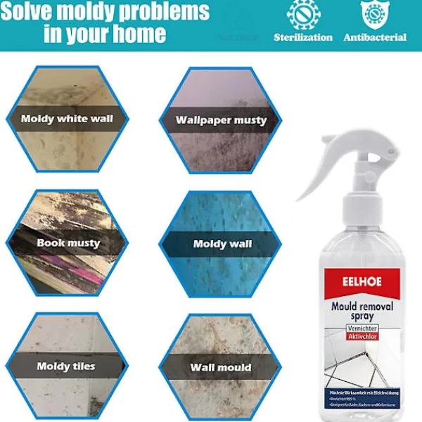 Rengöringsmedel-Snabbverkande Skummande Fläckborttagningsspray Mögelrengörare För Kök Badrum