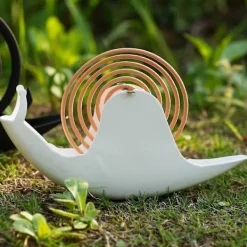 DAO Skadedjur & Insekter-Snigel Myggspiralhållare Järn Metall Brandsäker Rökelsebrännare Fäste, Myggspiralhållare Spiralställ för Hemmakontorsinredning (Vit) db