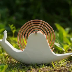 DAO Skadedjur & Insekter-Snigel Myggspiralhållare Järn Metall Brandsäker Rökelsebrännare Fäste, Myggspiralhållare Spiralställ för Hemmakontorsinredning (Vit) db