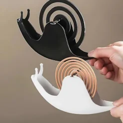 DAO Skadedjur & Insekter-Snigel Myggspiralhållare Järn Metall Brandsäker Rökelsebrännare Fäste, Myggspiralhållare Spiralställ för Hemmakontorsinredning (Vit) db