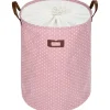 BraVärde Tvättillbehör-Sommarrea Fristående Tvättkorg med Lock, Vikbar Extra Stor Tvättkorg med Dragsko och Handtag (Rosa)