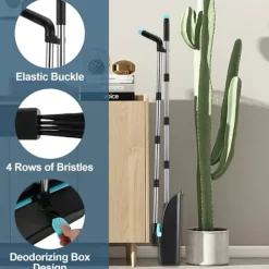 Städmoppar-Sopset med dammskydd, vindskyddad vertikal sopborste och dammskydd för golvrengöring