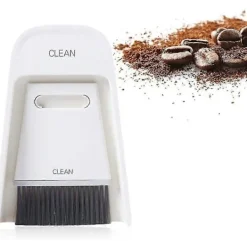 Rengöringsmedel-Sopskyffelset, dammborstar skrivbord bord mini kvast rengöringsborste torkningsverktyg (grå vit)