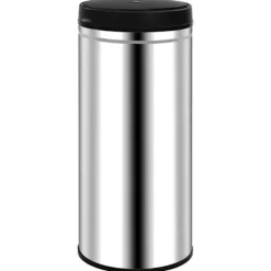 vidaXL Soptunnor-Soptunna med automatisk sensor 80 L rostfritt stål