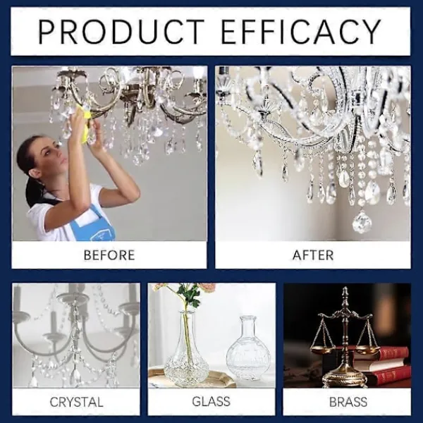 Rengöringsmedel-Sparkle Plenty Ljuskronrengöring Dropptorka Spray Utan Torkning - Dammtorkare & Rengöringsspray för Glas Utan Ränder 1PCs