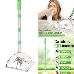 unbranded Skadedjur & Insekter-Spindelfälla Justerbart Långt Handtag För Säker Frigöring För Hemcamping