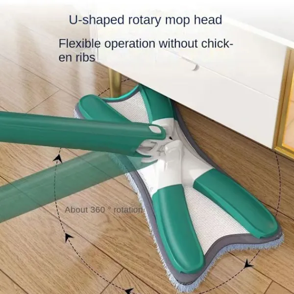 Städmoppar-Spinnmopp Tvätta Flat Mopp GRÖN