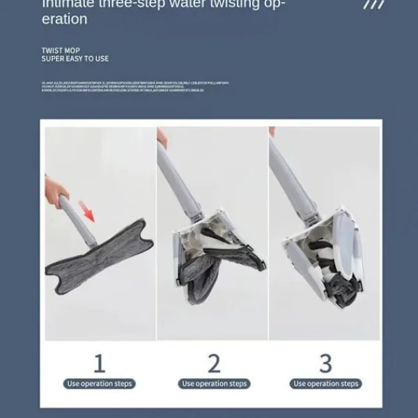 Städmoppar-Spinnmopp Tvätta Flat Mopp GRÖN