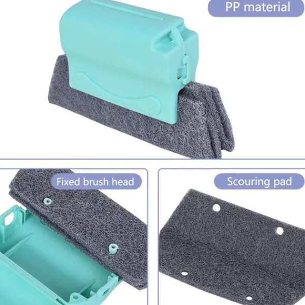 ATELA Fönsterrengöring-3st Creative Groove Rengöringsborste, Magic Fönsterrengöringsborste, Rengör snabbt alla hörn och luckor, Stark Power