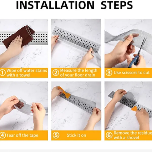 OCEAN Skadedjur & Insekter-st Hårfångare, Självhäftande Engångsfilter för Badrum Kök Golvbrunn, Hårfångarfilter för Duschbrunn, Förhindra Blockering i Kök, Bad