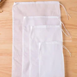 BLE Tvättillbehör-2st Återanvändbara nötmjölkspåsar Silar Nylon L