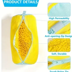 DAO Tvättillbehör-Stadig tvättmaskinspåse för skor av alla slag - Har dragkedja och en mjuk, skyddande insida, perfekt för sneakers och Eve [DB]