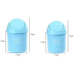 Soptunnor-Stationär mini soptunna liten papperskorg hushåll med papperskorgar skrivbord lila L L