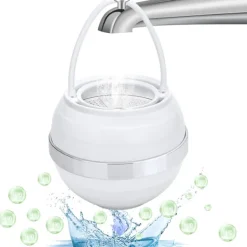 Tvättmaskiner-3-stegs badbollsfilter, reducerar klor och balanserar pH för hudvänligt vatten, enkel installation för de flesta badkar, 2500 gallon kapacitet | Fyndiq