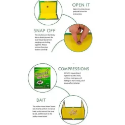 Skadedjur & Insekter-Sticky Mouse Board Mouse Trap Sticky Board, Strong Stickiness, Mouse Trap 3 Packs