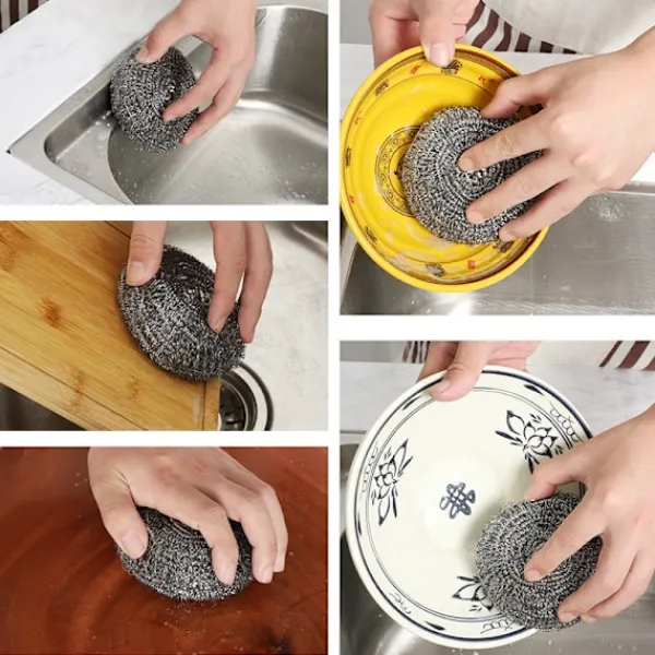 jq8 Rengöringsmedel-Stålull för Diskhon - 4-pack