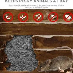 Skadedjur & Insekter-Stålull, Stålull, 5 Rullar 0000 Anti-Mus Ståltrådsull, Rengöringsull, Stålull 0000 Använd