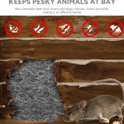 Skadedjur & Insekter-Stålull, Stålull, 5 Rullar 0000 Anti-Mus Ståltrådsull, Rengöringstråd Stålull, Stålull 0000 Använd