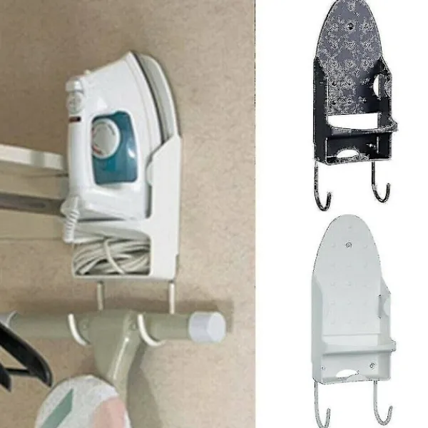 C Strykjärn-Strykbräda Dörr Väggmontering Förvaringsställ Hängare - Färg Svart - Hs