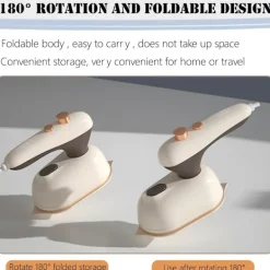 Ångtvättar-Strykjärn Multifunktionell Handhållen Våt- och Torrångstrykjärn Khaki