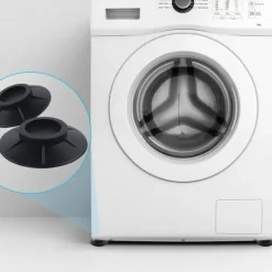 Tvättmaskiner-Stötdämpande tvättmaskinsfötter 4 st tvättmaskinsstötdämpande, antivibrationsdynor tvättmaskinsantivibrationsdynor (svart, 4 cm)