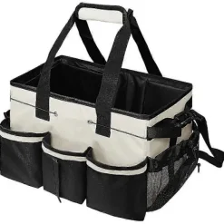 Het rea Tvättillbehör-Supererbjudande till lågt pris! Städväska med Multifunktionell Ficka & Justerbar Axelrem för Städmaterial - Glad