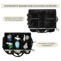 Het rea Tvättillbehör-Supererbjudande till lågt pris! Städväska med Multifunktionell Ficka & Justerbar Axelrem för Städmaterial - Glad