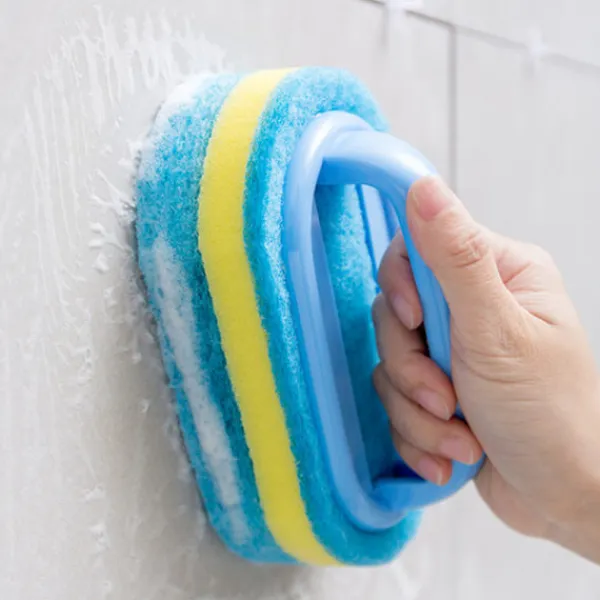 Svampar & Dukar-Svamp Rengöringsborste med Handtag, Svamp för Kök eller Badrum