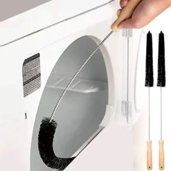 Rengöringsmedel-Svart - Borste för rengöring av tvättmaskin och kylskåp - För torktumlarventiler