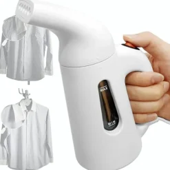 Ångtvättar-(Svart) Mini Handhållen Hängande Maskin, Kompakt Snabb Förvärmningsångare