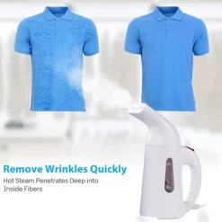 Ångtvättar-(Svart) Mini Handhållen Hängande Maskin, Kompakt Snabb Förvärmningsångare