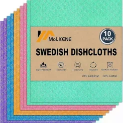 Svampar & Dukar-Svenska Disktrasor, 10-pack Återanvändbara Kökstrasor Ultraabsorberande