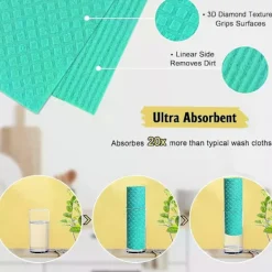 Svampar & Dukar-Svenska Disktrasor, 10-pack Återanvändbara Kökstrasor Ultraabsorberande