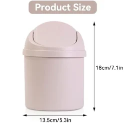 Soptunnor-Svänglockshink, Mini-soptunna i plast med svänglock, Mini-papperskorg Badrumshinkar, Skrivbord Kompakt design Kosmetisk hink, Liten skrivbordsavfallssopkorg | Fyndiq